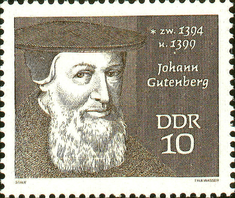 Johannes Gutenberg - Postage Stamps